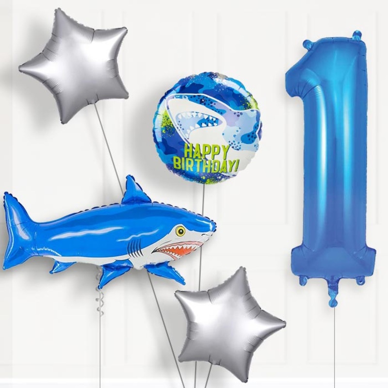Shark Helium Balloon Package 1st Birthday