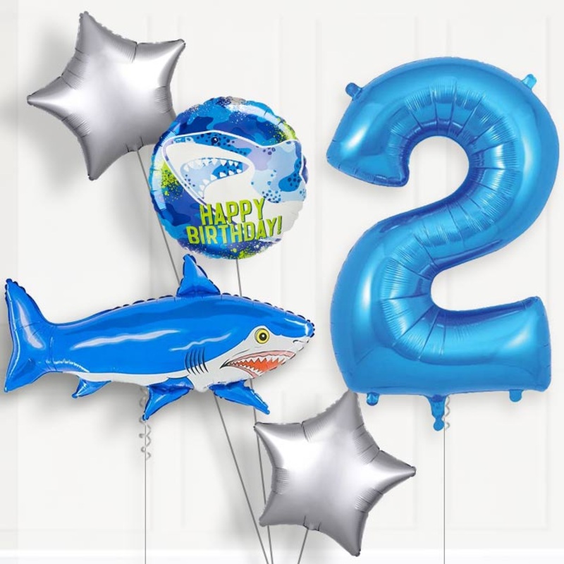 Shark Helium Balloon Package 2nd Birthday