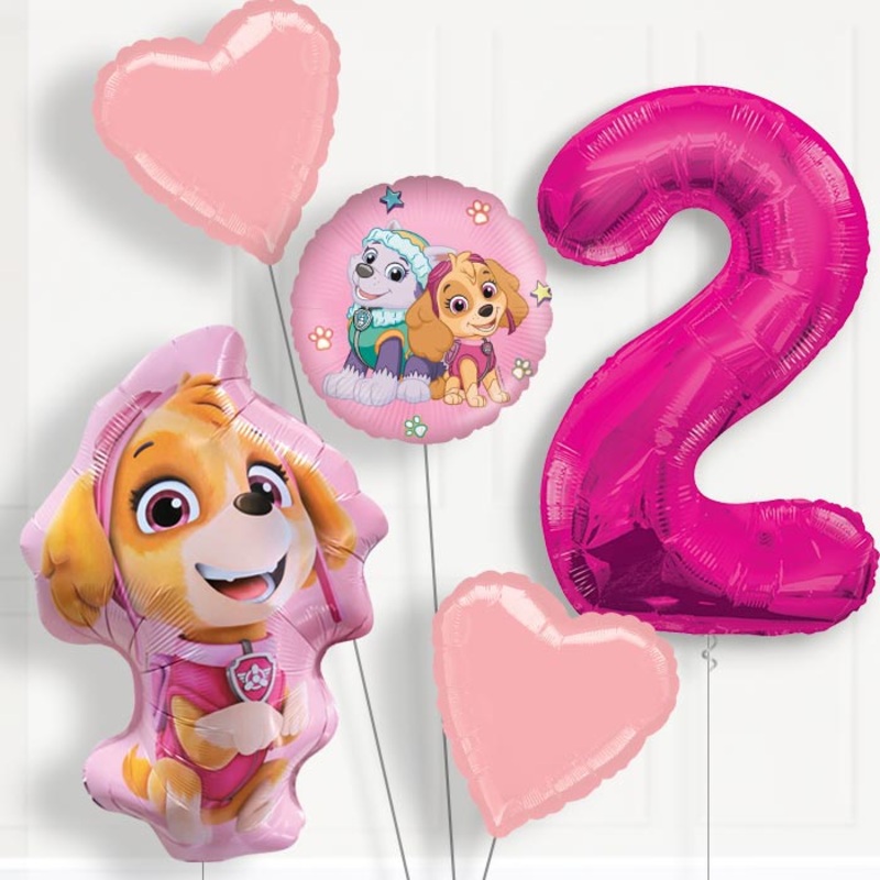 Skye Shaped Helium Balloon Package 2nd Birthday