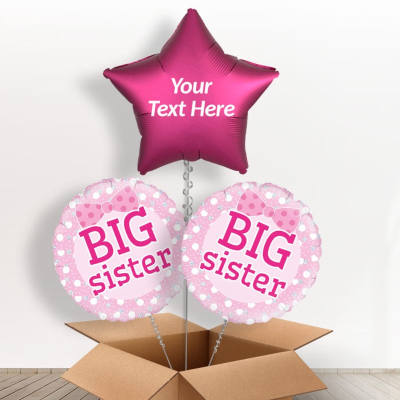 Personalised Big Sister Announcement Balloon Bouquet