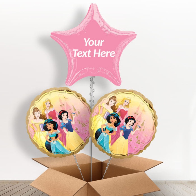 Personalised Disney Princess Balloons in a Box