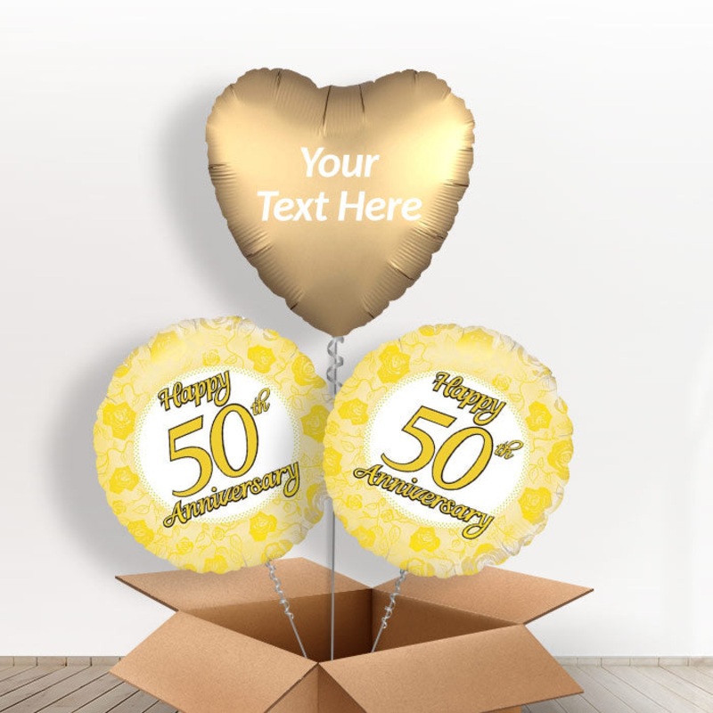 Personalised Foil Balloons - 50th Anniversary