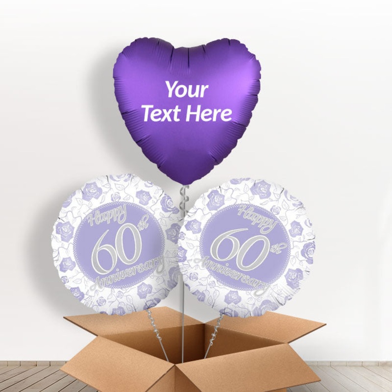 Personalised Foil Balloons - 60th Anniversary