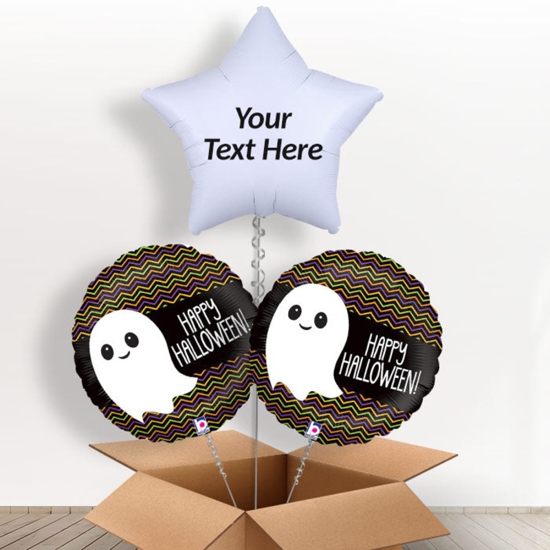 Personalised Halloween Balloon Bouquet - Ghost
