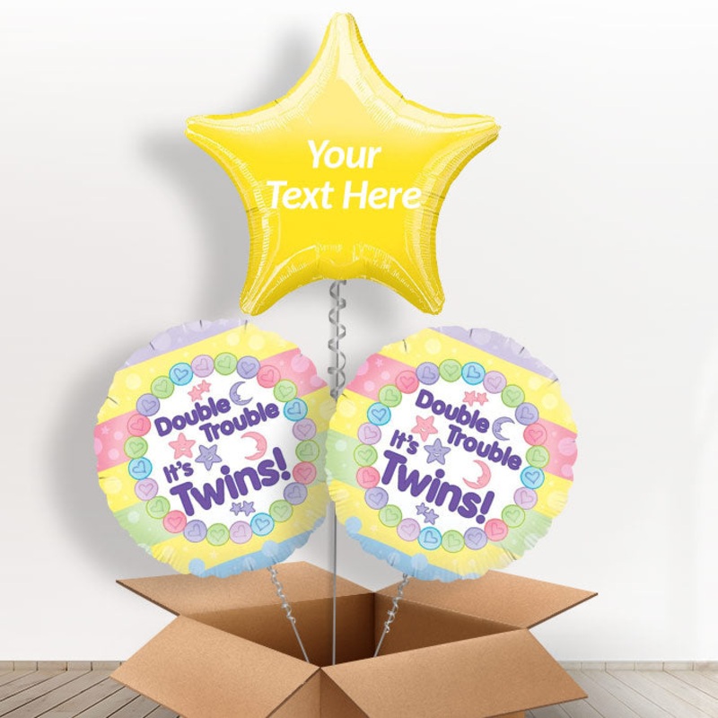 Personalised Its Twins Balloons Bouquet
