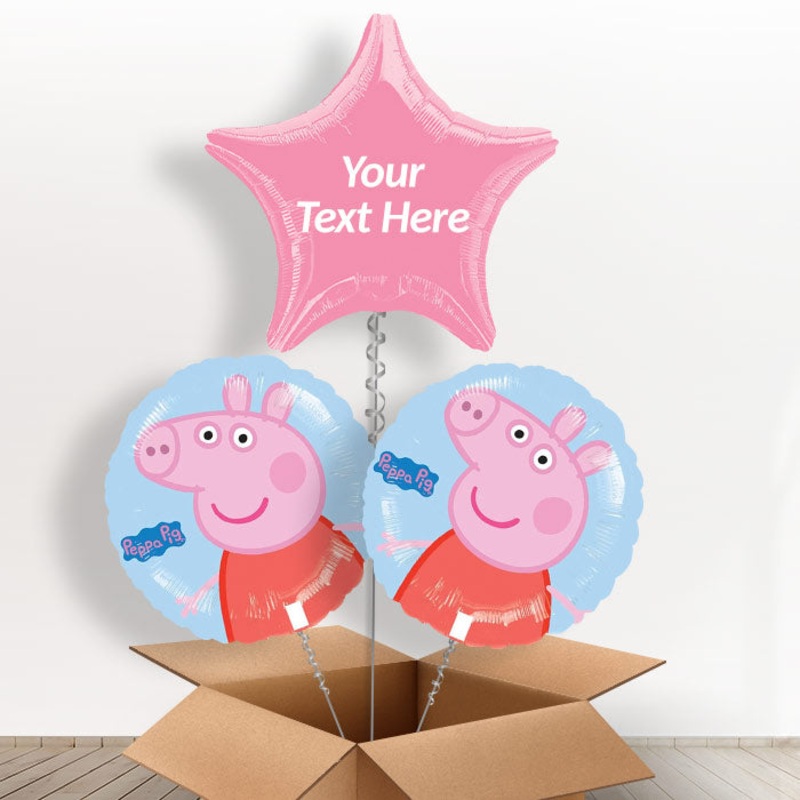 Personalised Peppa Pig Balloons in a Box