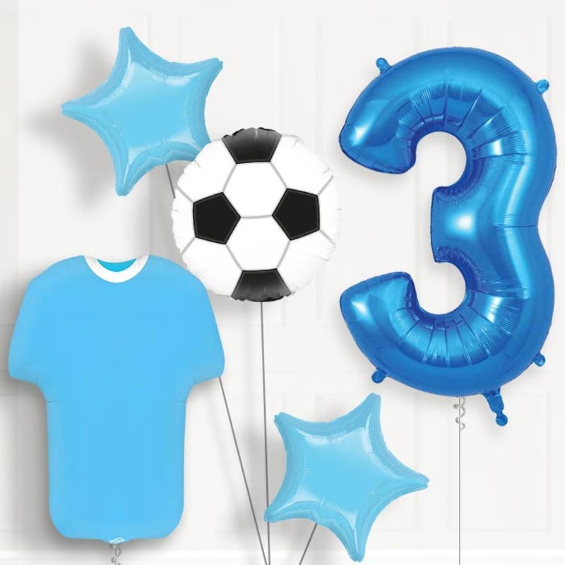 Sky Blue Football Shirt Birthday Package Choose Your Number