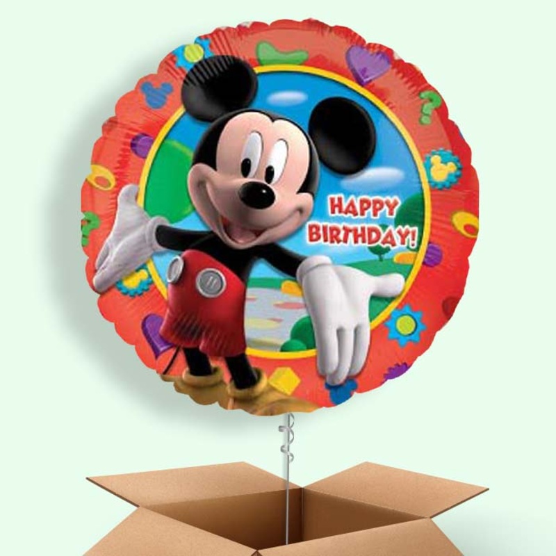 Mickey Mouse Happy Birthday  Balloon in a Box