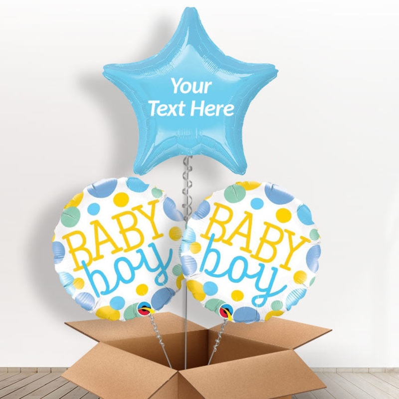 Personalised Baby Boy Balloon Delivery