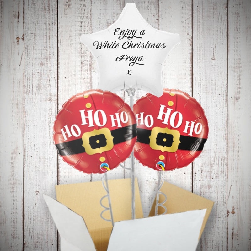 Personalised Christmas Balloon Bouquet - Santa