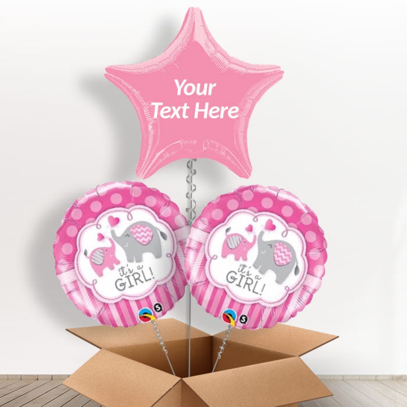 Personalised Its a Girl Balloon Bouquet