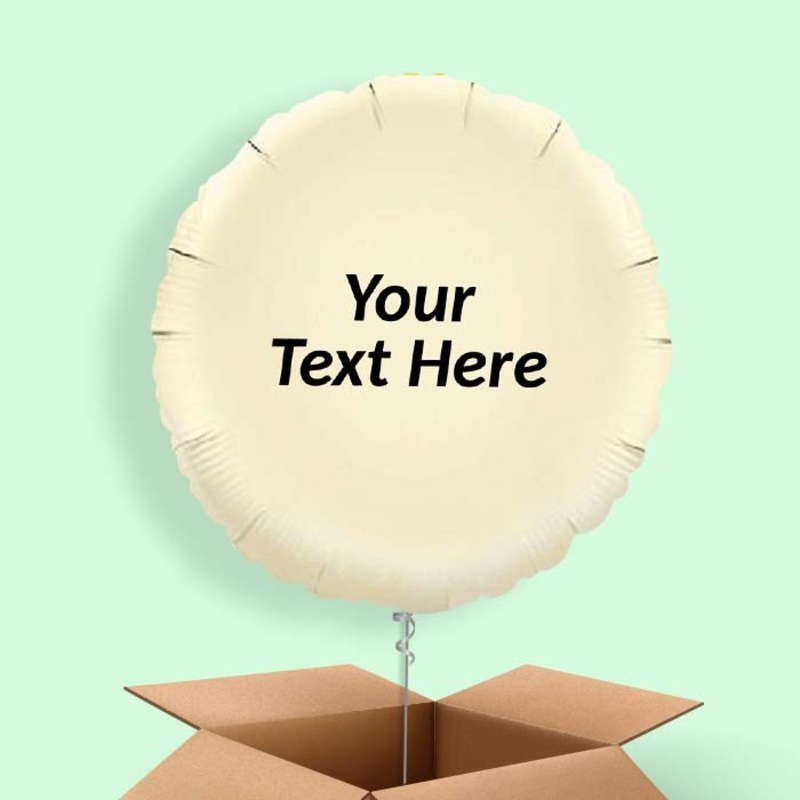 Personalised Ivory Circle Balloon in a Box