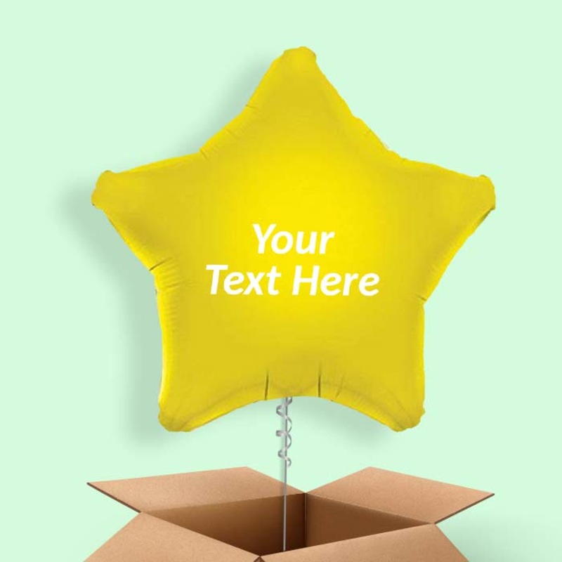 Personalised Yellow Star Balloon