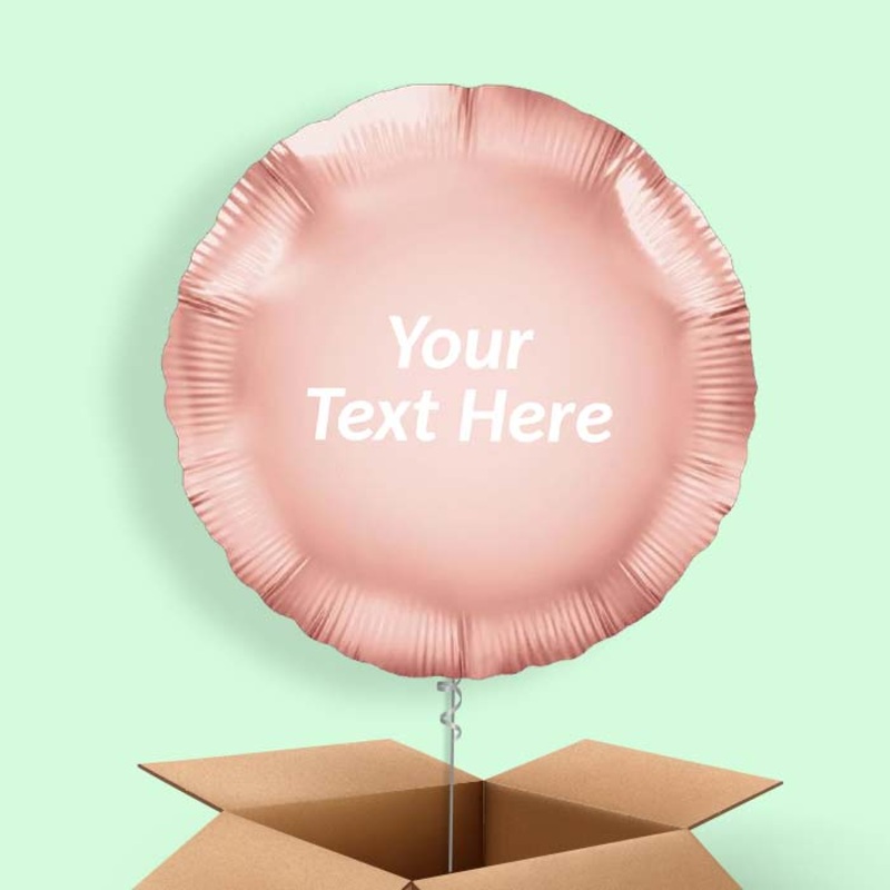 Rose Gold Circle  Balloon in a Box