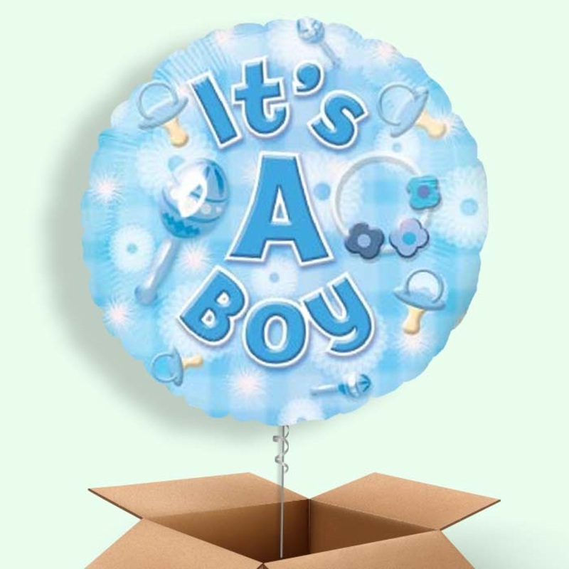 New Baby Boy Balloons in a Box (Baby Boy)