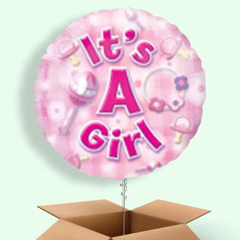 New Baby Girl Balloons in a Box (Baby Girl)