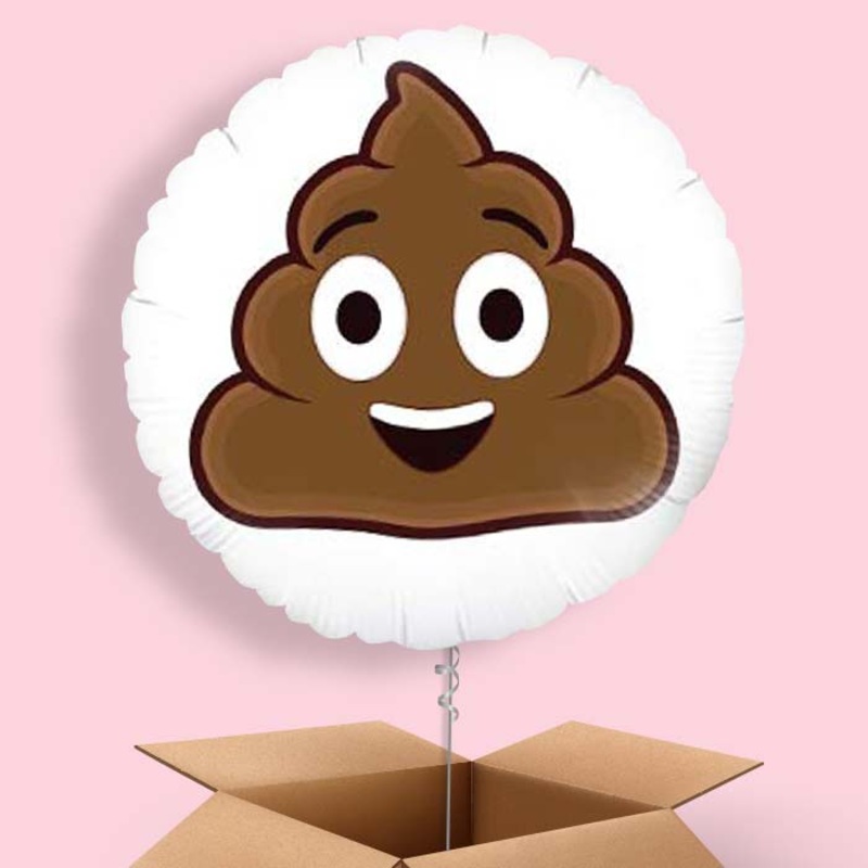 Poop Emoji Helium Balloon in a Box