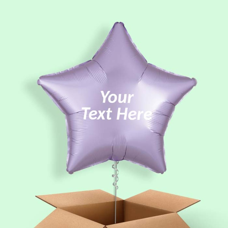 Pastel Lilac Star Balloon in a Box