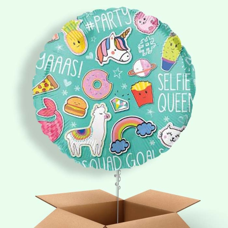 Social Media Balloons in a Box