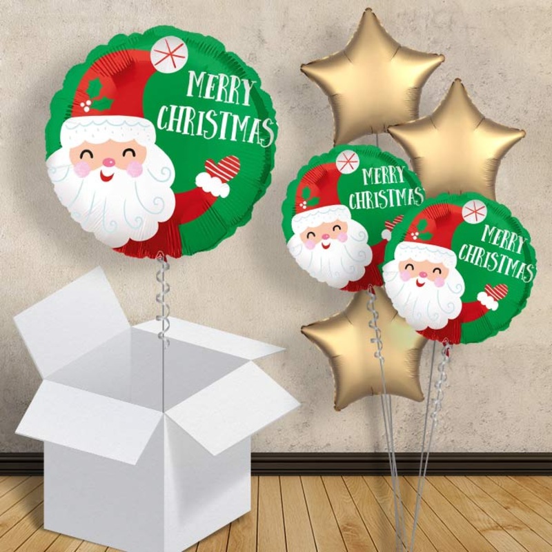 Merry Christmas | Santa Balloon in a Box