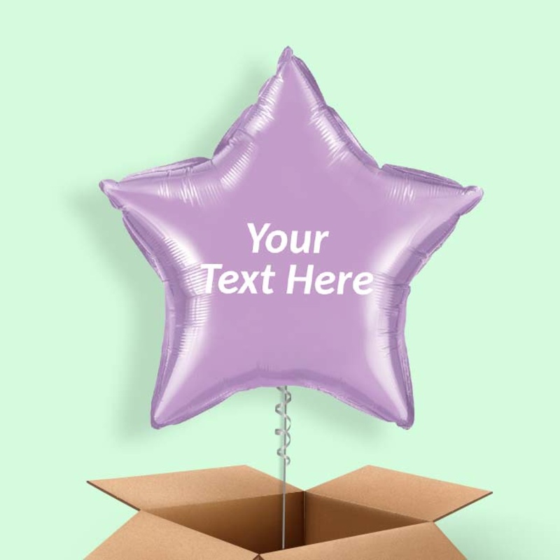 Personalised Lavender Star Balloon in a Box
