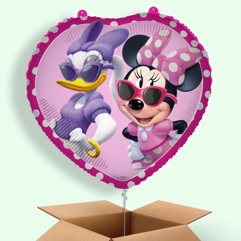 Minnie Mouse and Daisy Heart Balloon in a Box