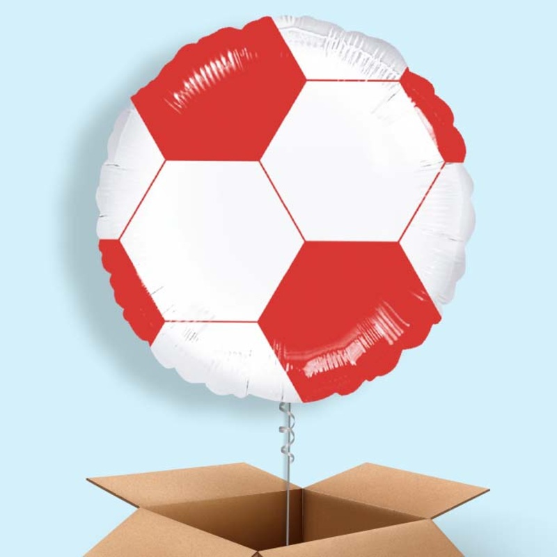 Red Football Balloon in a Box