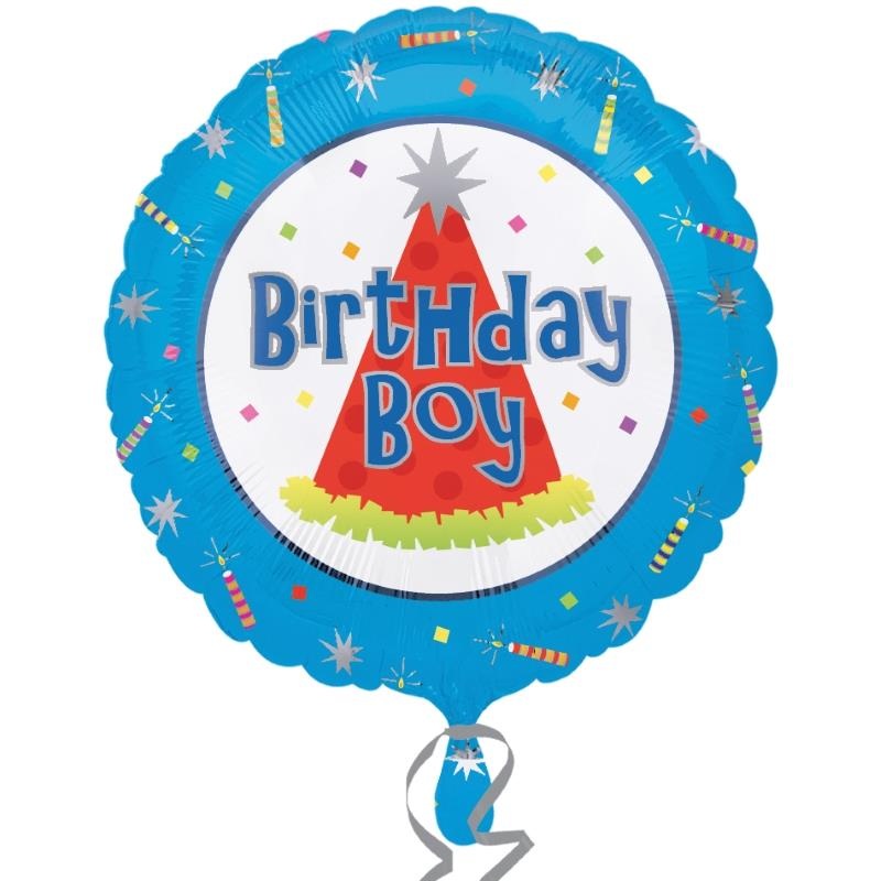 Birthday Boy Blue 18 Inch Foil Balloon