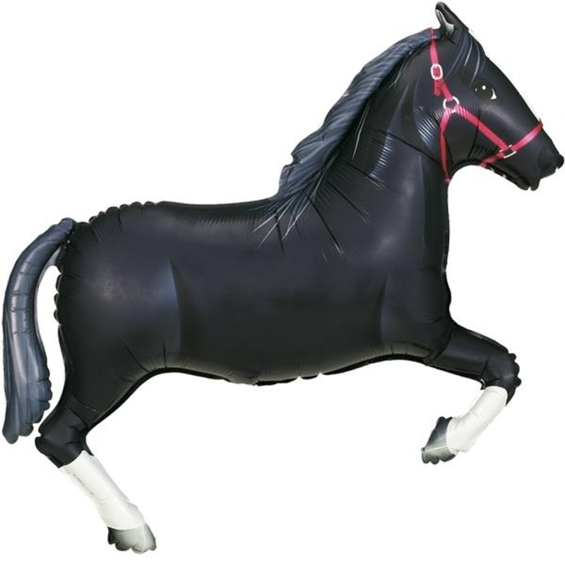 Black Horse Shaped Foil Balloons
