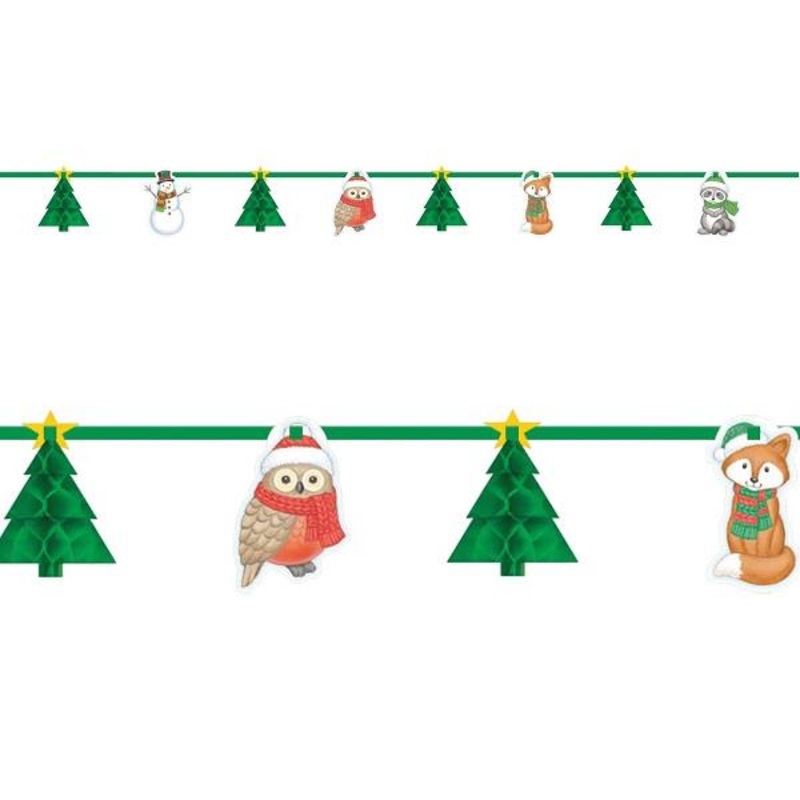 Christmas Tree Banner with Honeycombs