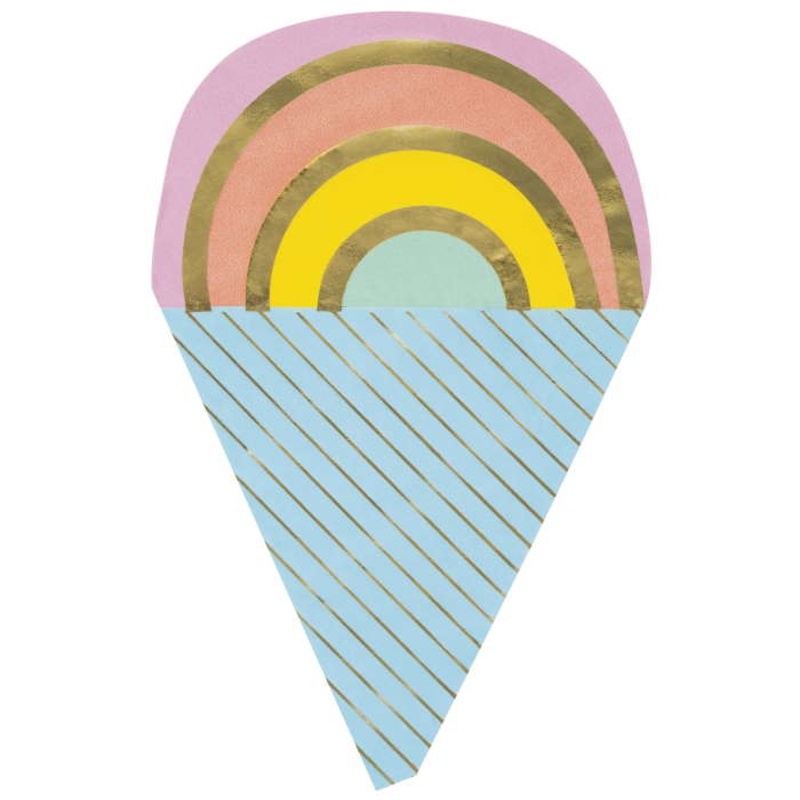 Ice Cream Shaped Party Napkins Pack of 16