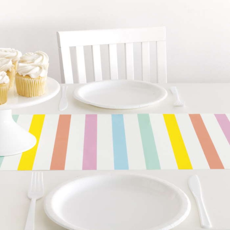 Pastel Ice Cream Table Runner Paper