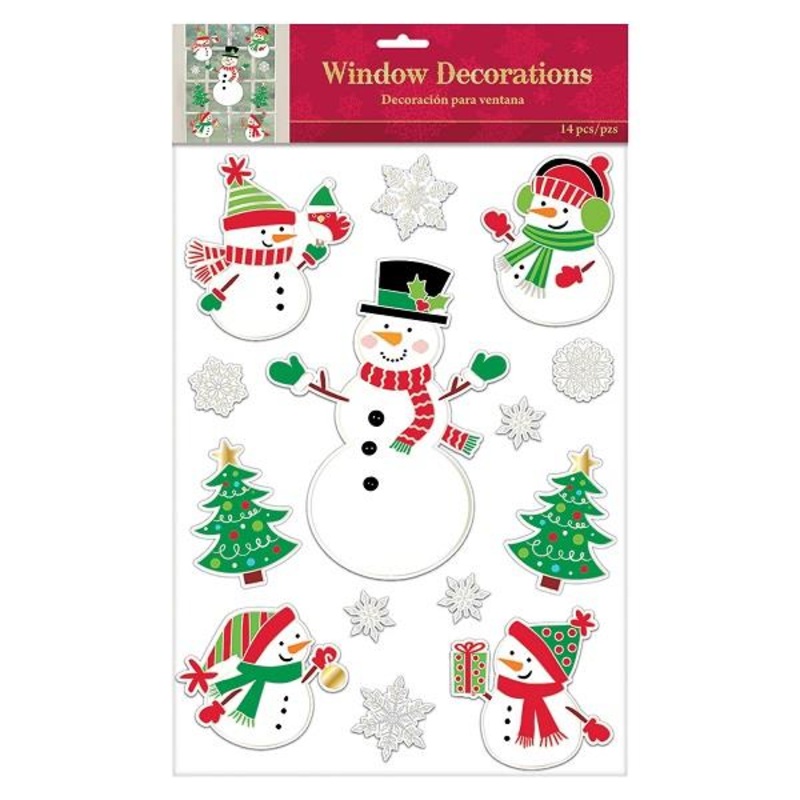 Christmas Window Stickers - Snowman