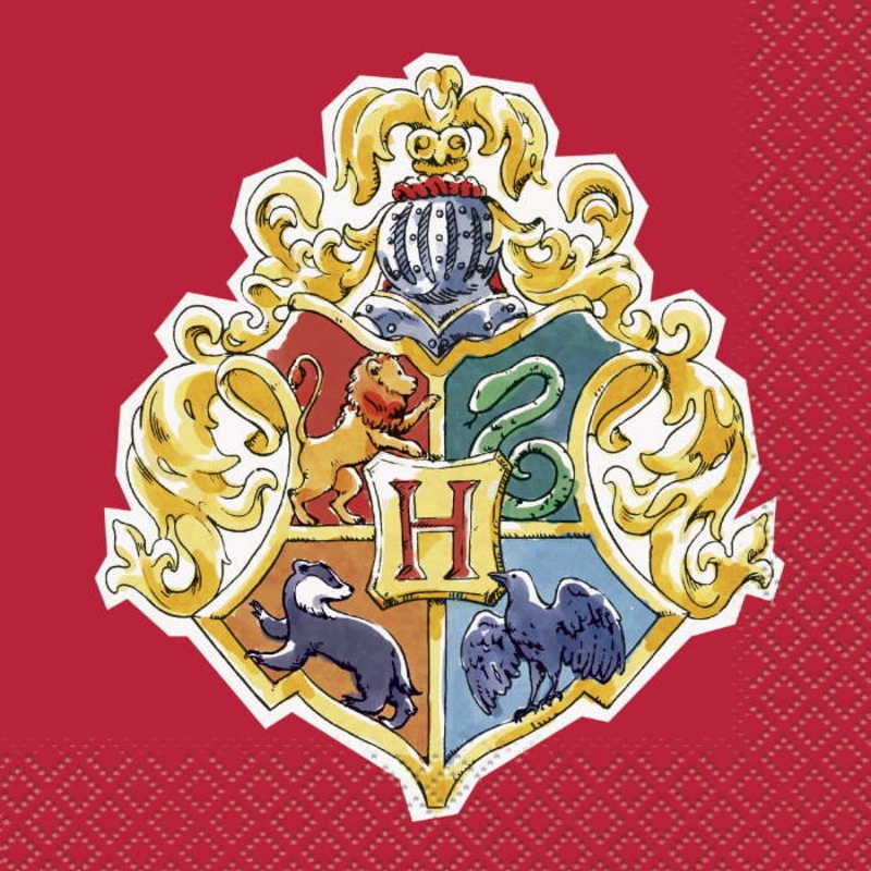 Harry Potter Beverage Napkins - Red Pack of 16