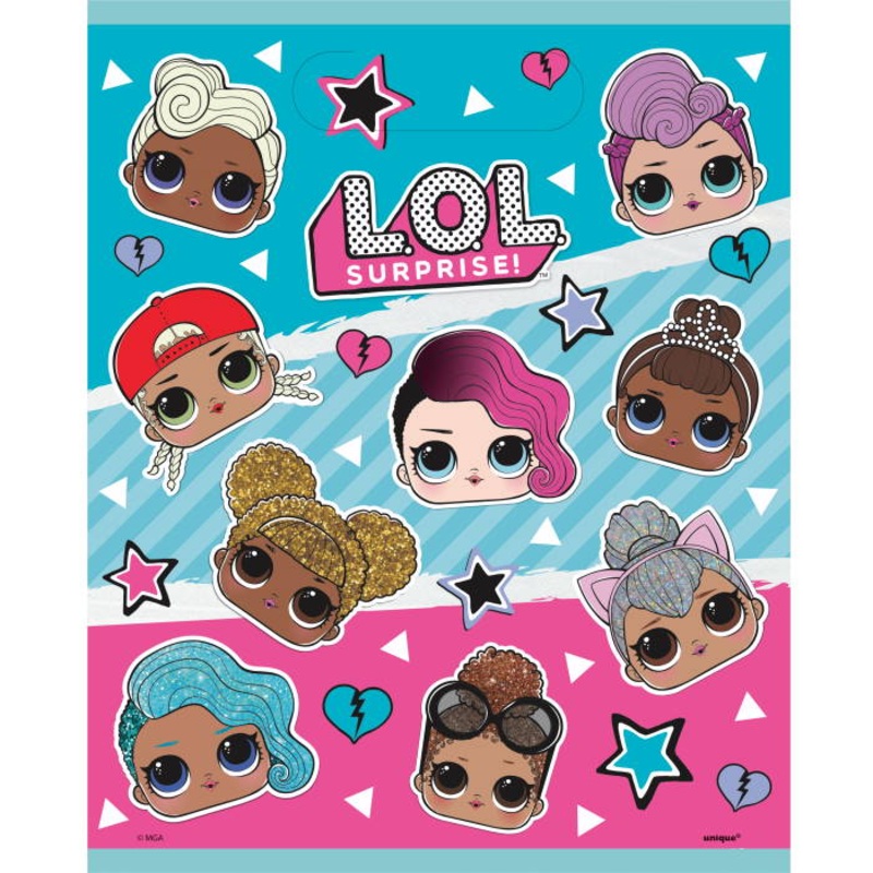 Lol Surprise Blue Party Favour Loot Bags Pack of 8