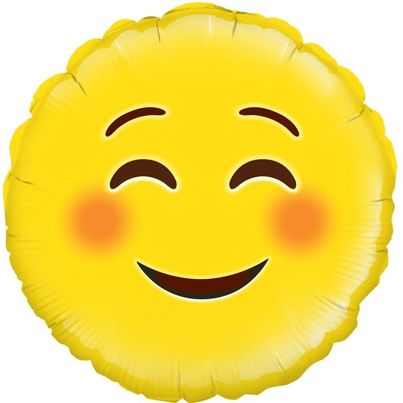 Smiling Face with Smiling Eyes Foil Balloon