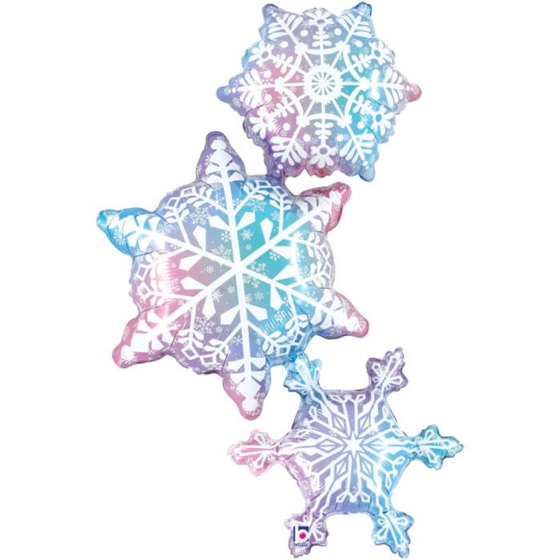 Snowflake Trio Foil Balloon 50 inches