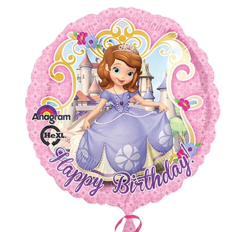 Sofia the First Happy Birthday Foil | Helium Balloon - Buy Online