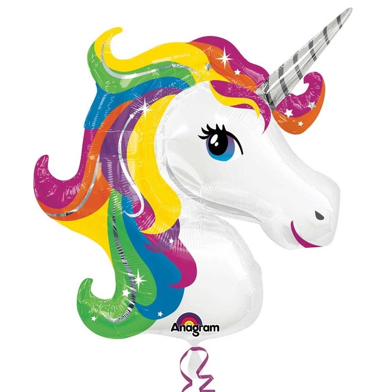 Big Unicorn with Horn Foil Balloon