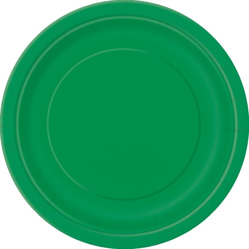 Emerald Green Round 23cm Party Plates Pack of 8