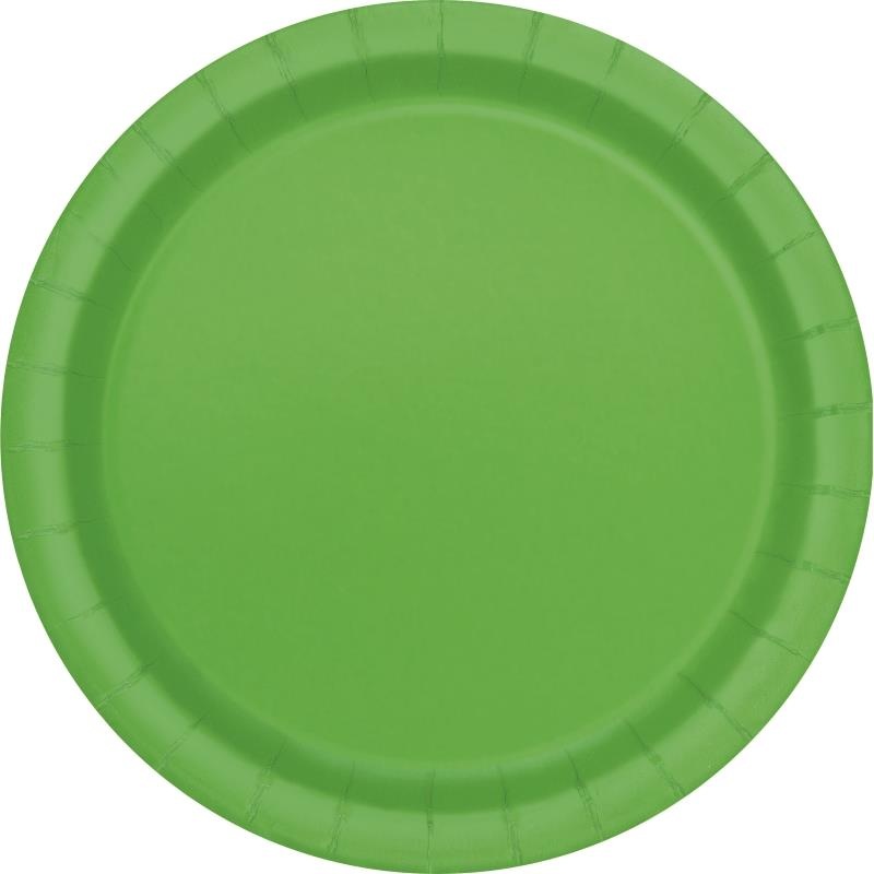 Green Paper Plates Pack of 8