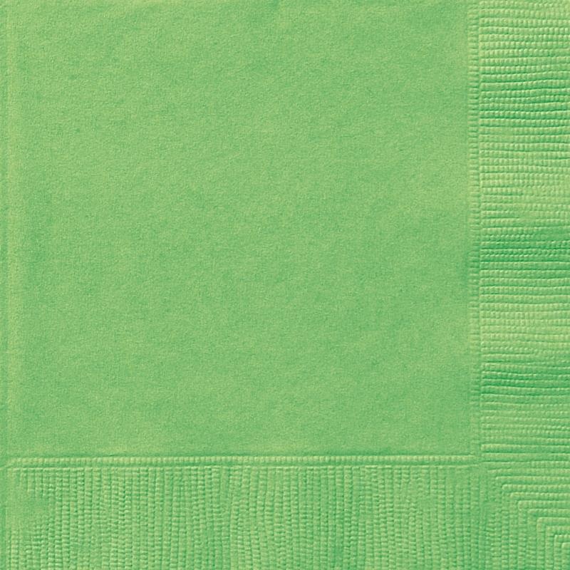 Green Party Beverage Napkins | Serviettes Pack of 20