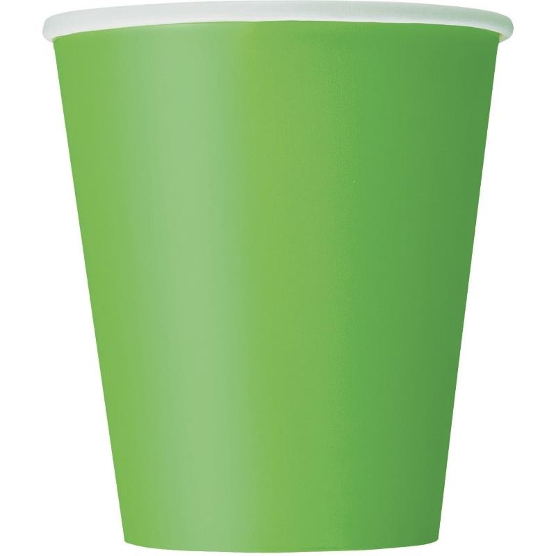 Green Party Cups Pack of 8
