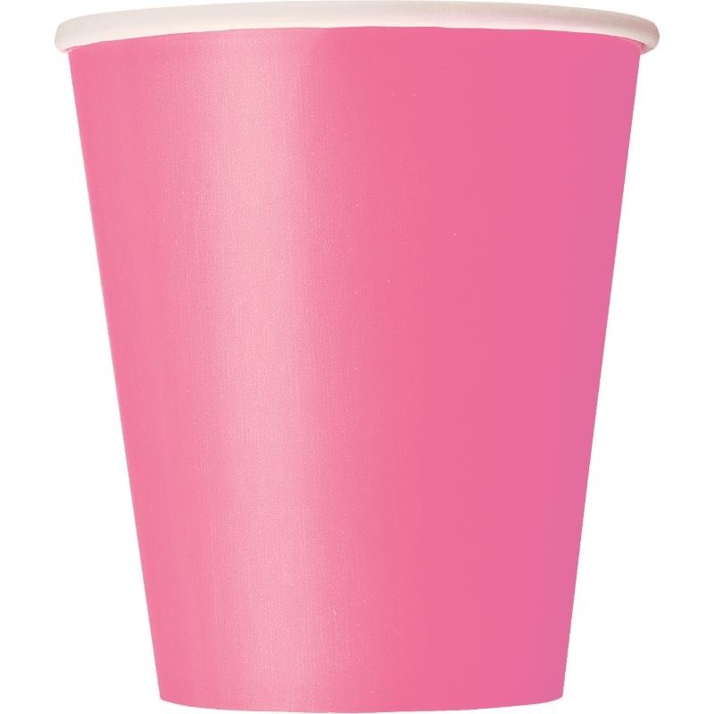 Hot Pink Paper Cups (Bulk) Pack of 14