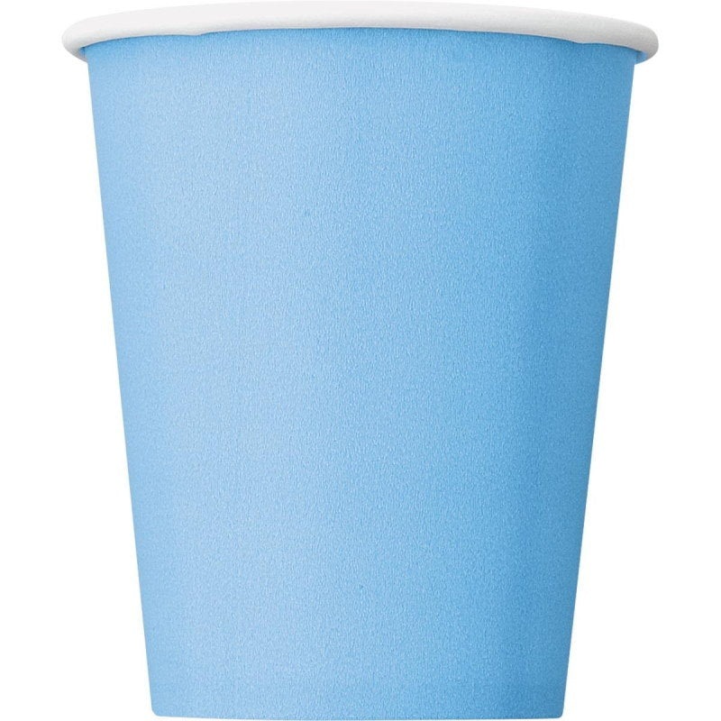 Light Blue Paper Cups Pack of 8