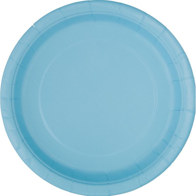 Pale Blue Paper Cake Plates Pack of 8
