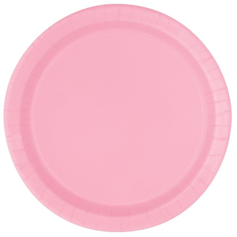 Pale Pink Paper Cake Plates Pack of 20