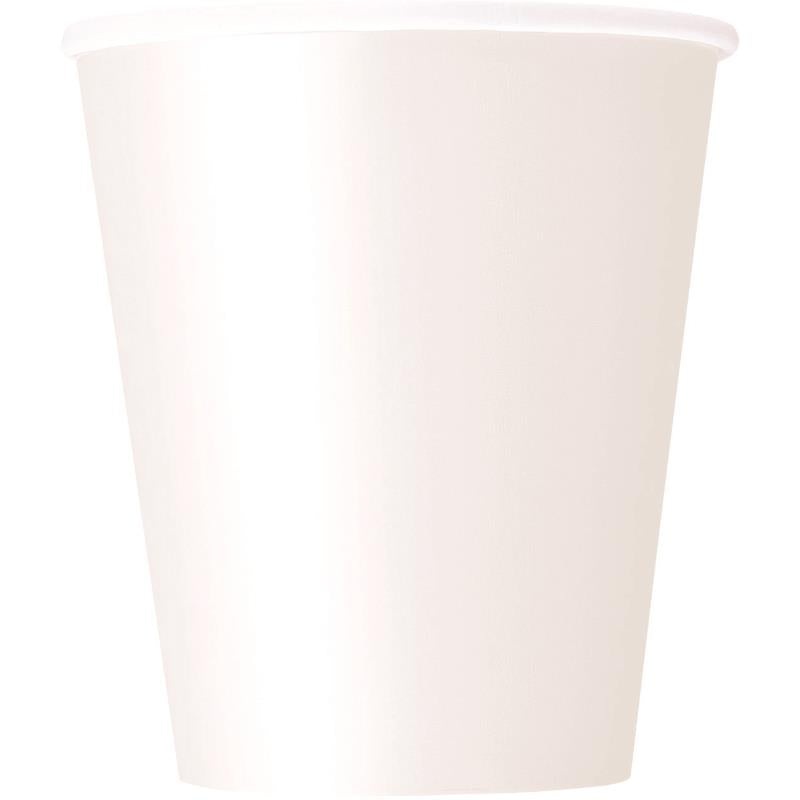 White Paper Cups Pack of 8