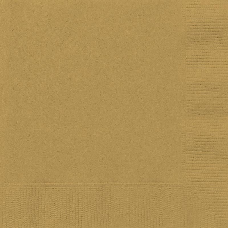 Gold Big Value Catering Party Napkins | Serviettes (Bulk) Pack of 50