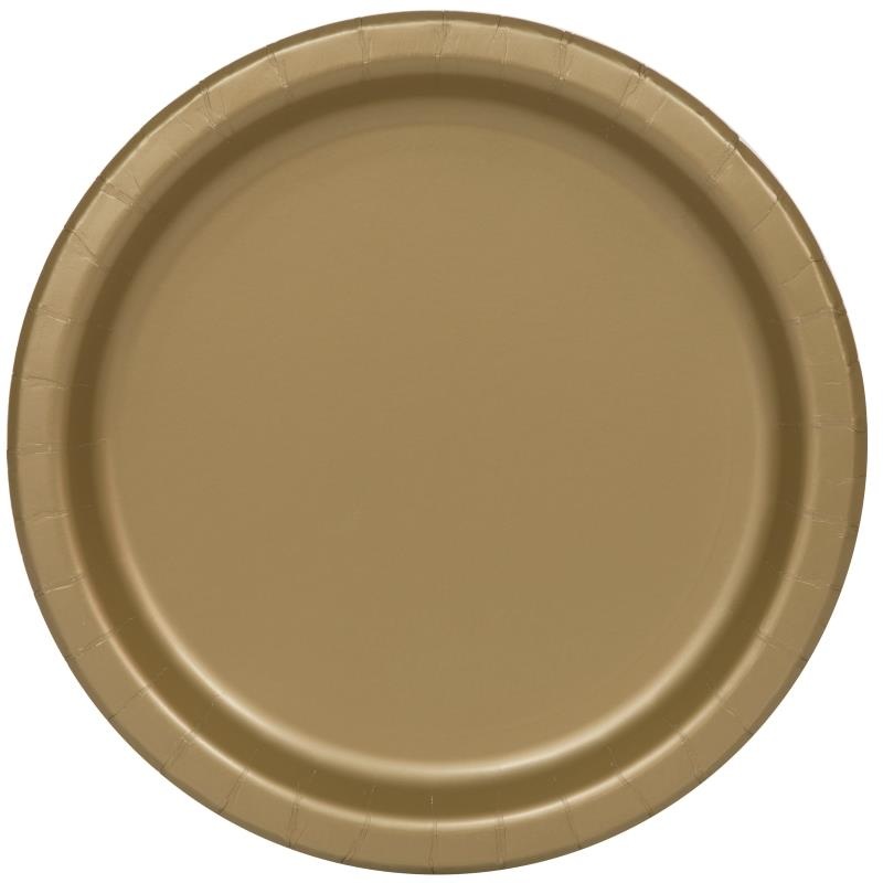 Gold Paper Cake Plates (Bulk) Pack of 20